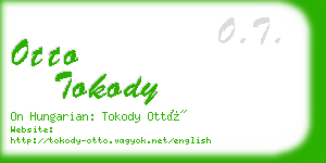 otto tokody business card